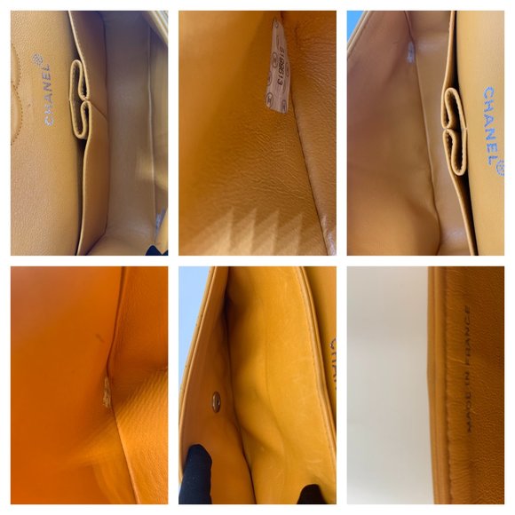 Authentic CHANEL Classic Small Flap Orange Bag - Picture 9 of 14